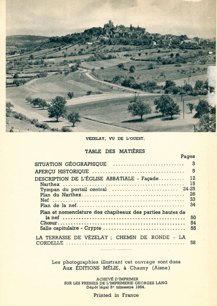 『LA FRANCE ILLUSTRÉE: VÉZELAY』 2