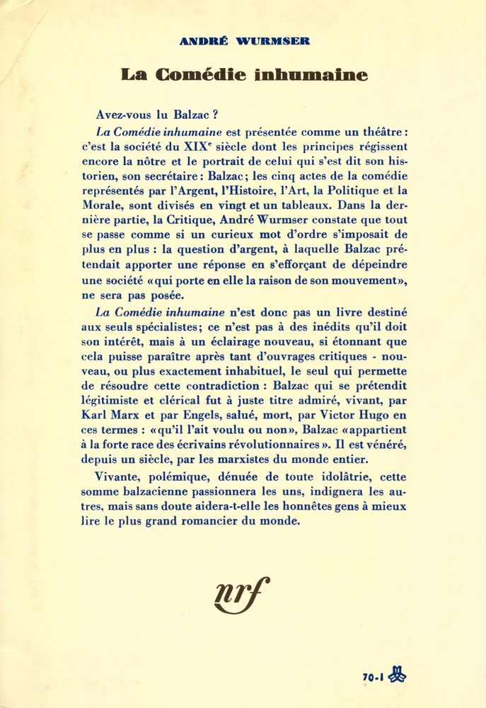 『La comédie inhumaine』 4