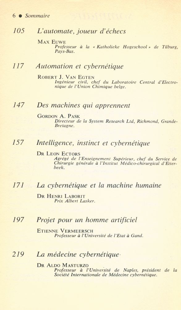 『le dossier de la cybernétique : utopie ou science de demain dans le monde d'aujourd'hui?』 3