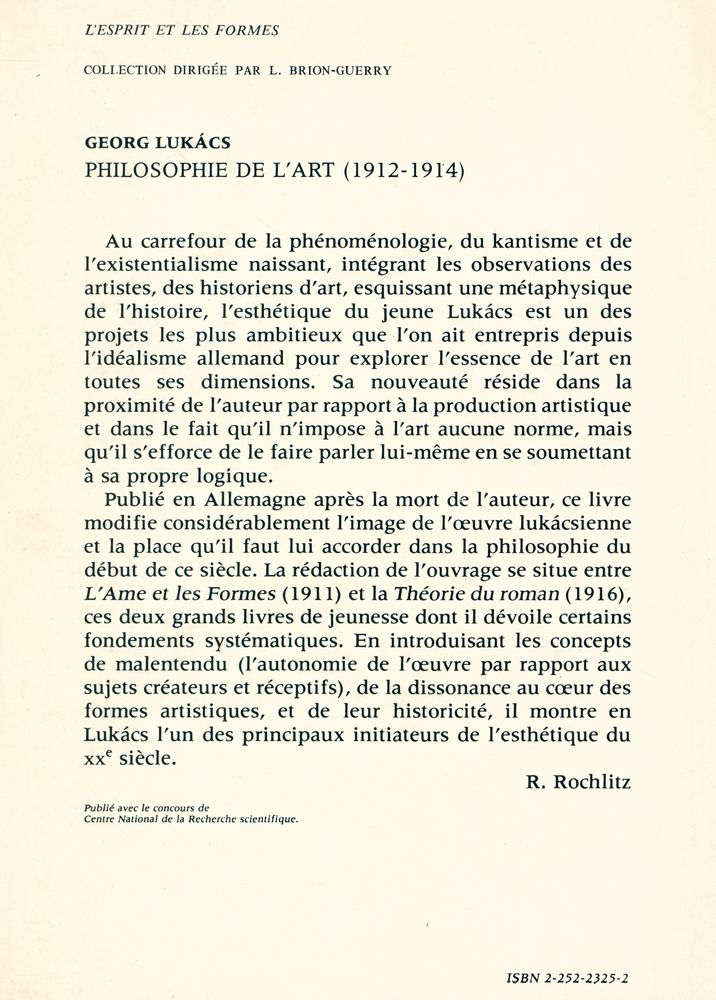 『PHILOSOPHIE DE L'ART(1912 - 1914)』 3