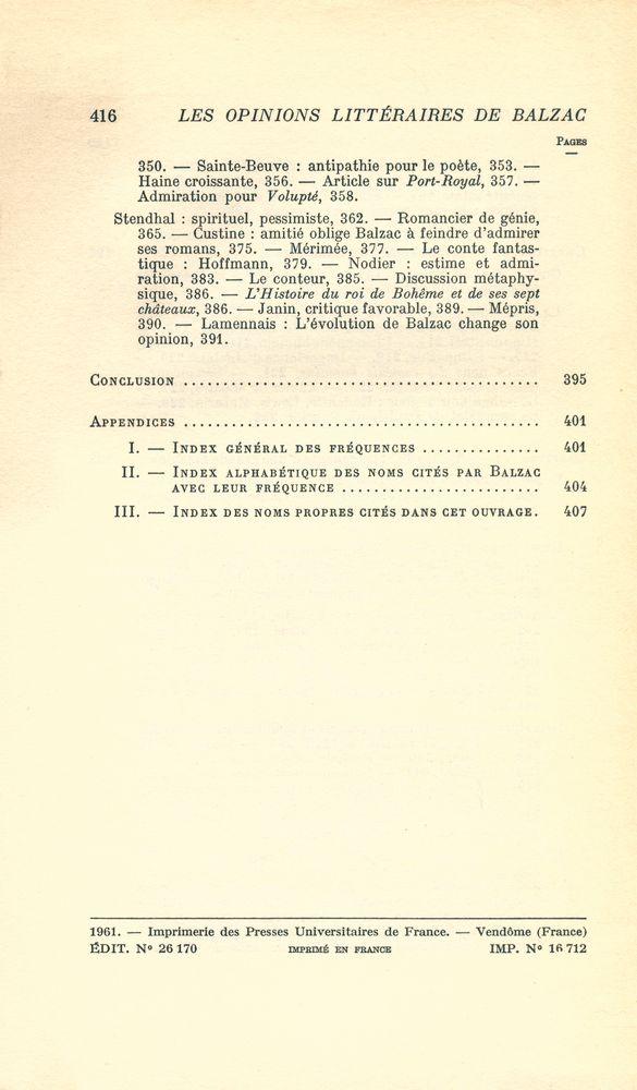 『Les OPINIONS LITTÉRAIRES DE BALZAC』 5