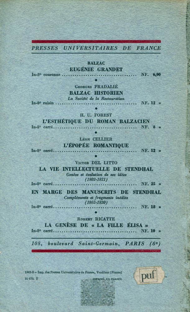 『Les OPINIONS LITTÉRAIRES DE BALZAC』 6