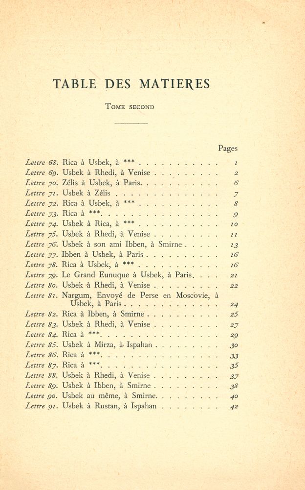 『LETTRES PERSANES : TOME SECOND』 2