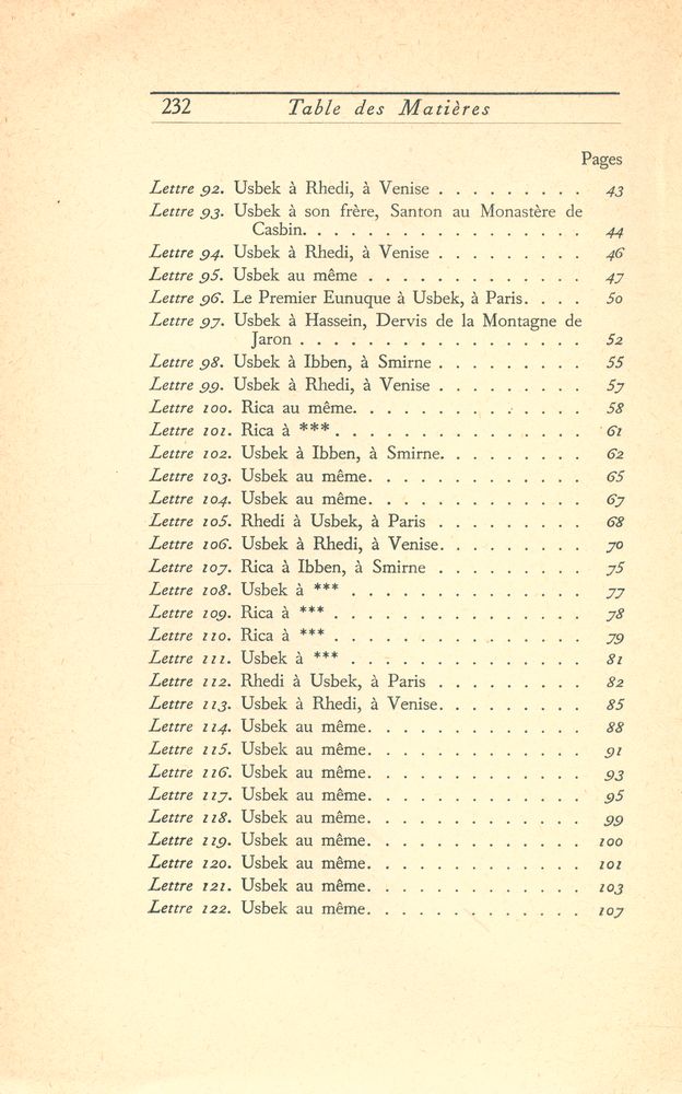 『LETTRES PERSANES : TOME SECOND』 3