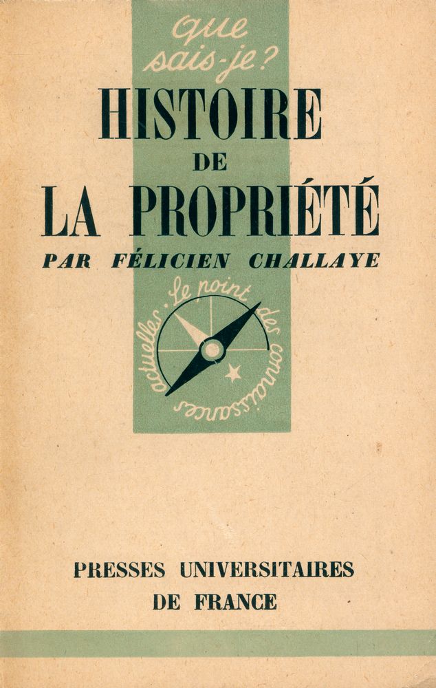 『HISTOIRE DE LA PROPRIÉTÉ』 1