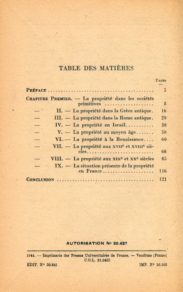 『HISTOIRE DE LA PROPRIÉTÉ』 2