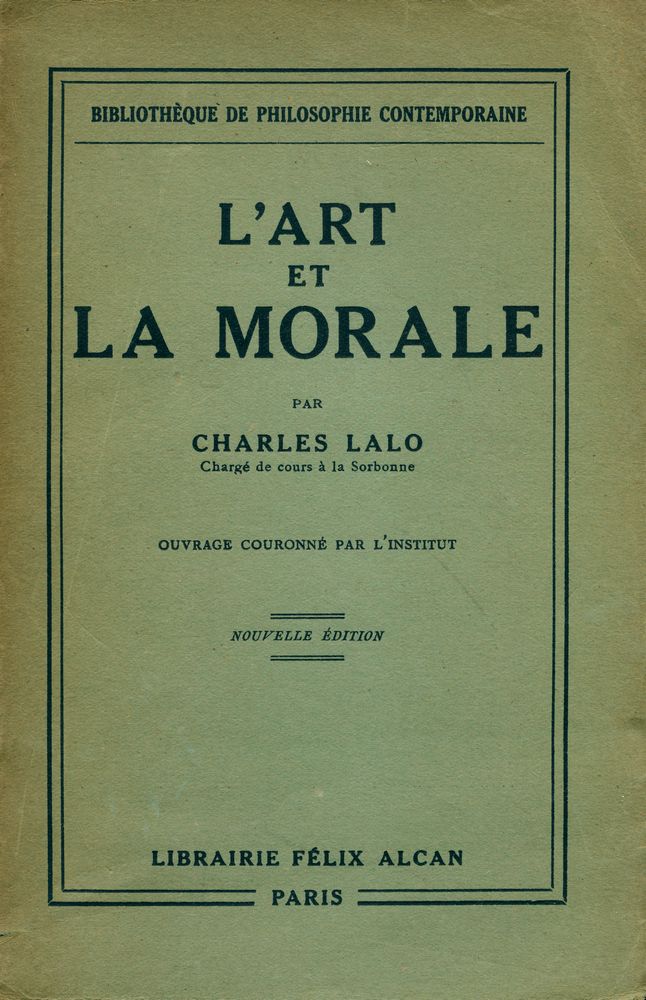 『L'ART ET LA MORALE』 1