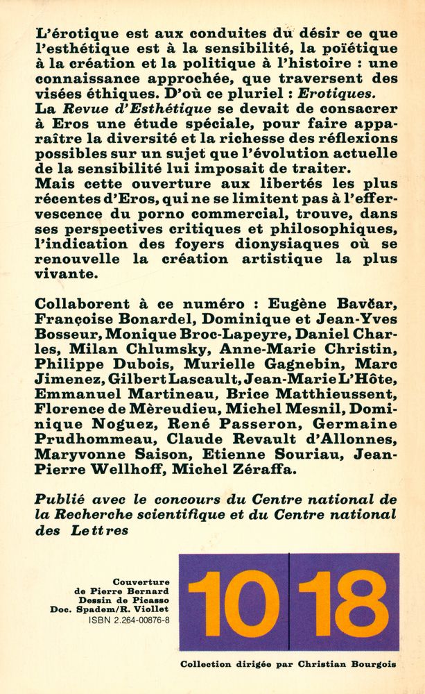 『Revue d'Esthetique』 1978 1/2 4