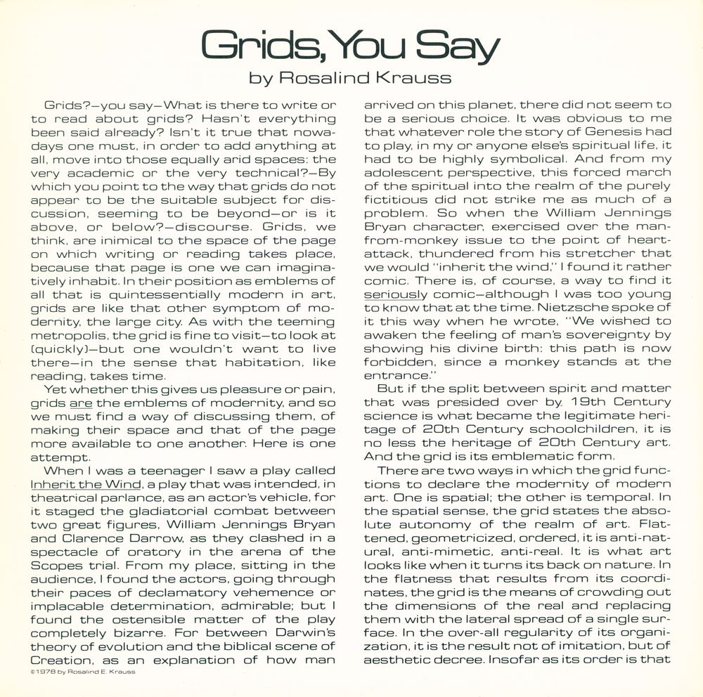 《GRIDS : Format and Image in the 20th Century Art》 2