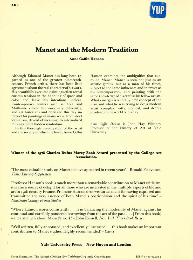 『MANET and the Modern Tradition』 3