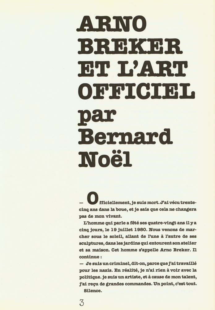 『ARNO BREKER ET L'ART OFFICIEL』 2