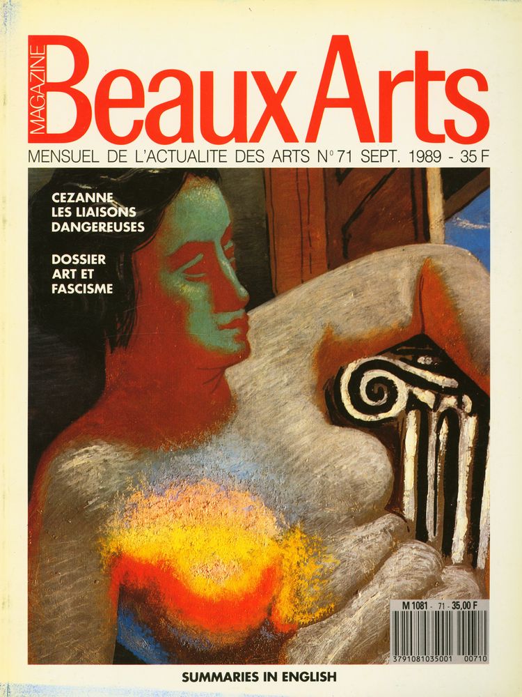 『Beaux Arts Magazine』 N° 71 SEPTEMBER 1989 1