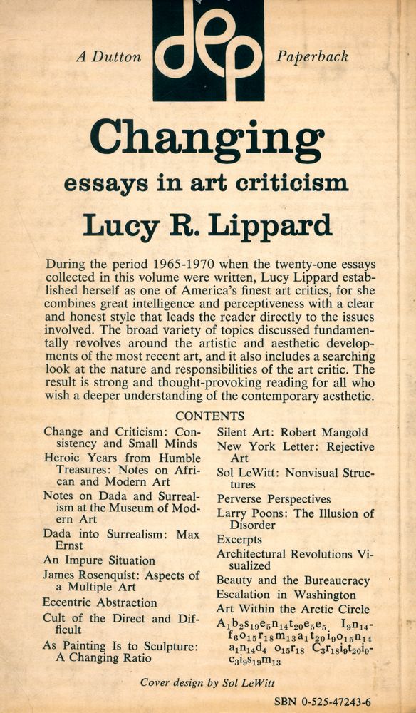 『Changing : essays in art criticism』 4