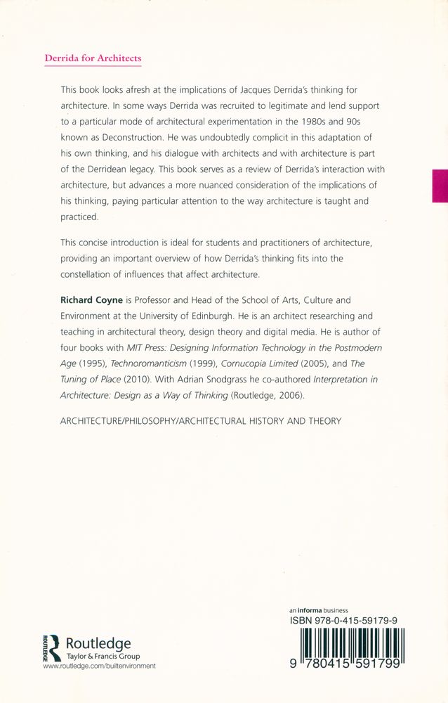 『THINKERS FOR ARCHITECTS 07 - Derrida for Architects』 4