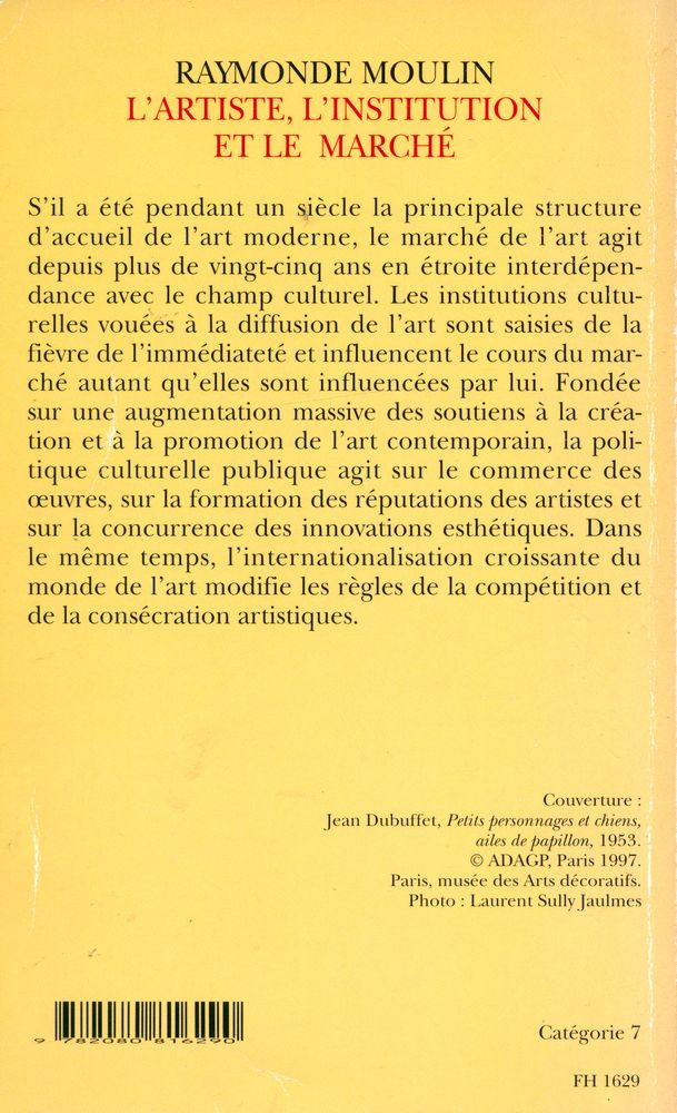 『L’ARTISTE, L’INSTITUTION ET LE MARCHÉ』 7