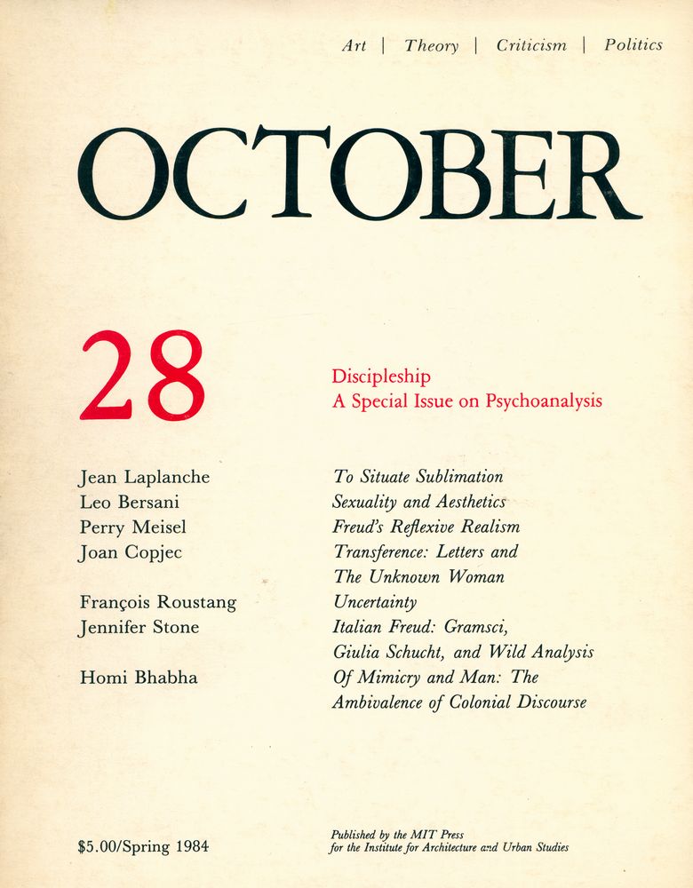 『OCTOBER』 28 Spring 1984 1