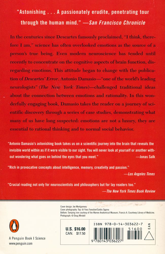 『Descartes' error: emotion, reason, and the human brain』 6