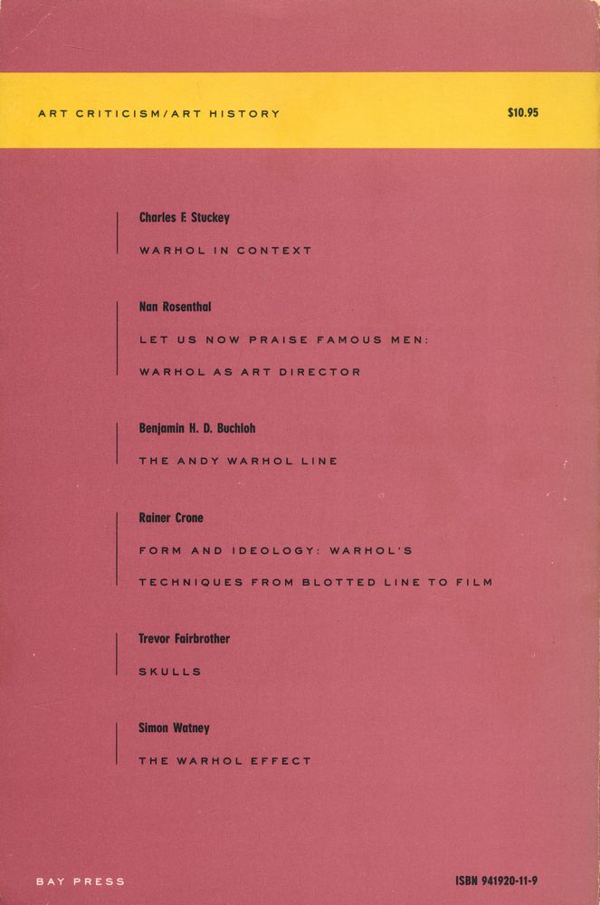 『Discussions in Contemporary Culture : The Work of Andy Warhol』 4