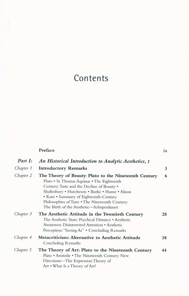 『Introduction to Aesthetics : An Analytic Approach』 2