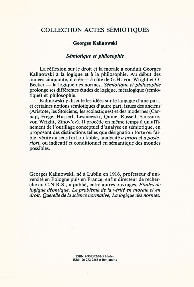 『Sémiotique et philosophie』 5