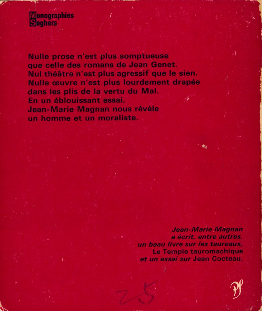 『Jean Genet : Poètes d'aujourd'hui』 4