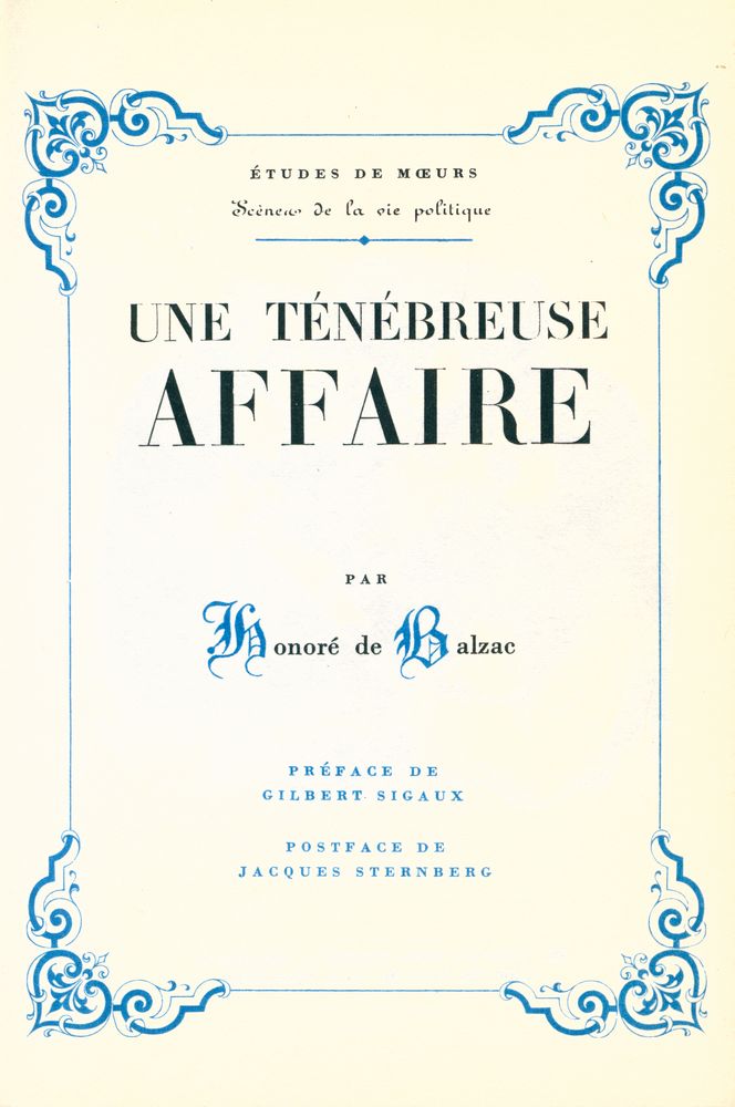 『ÉTUDES DE MŒURS: UNE TÉNÉBREUSE AFFAIRE』 2