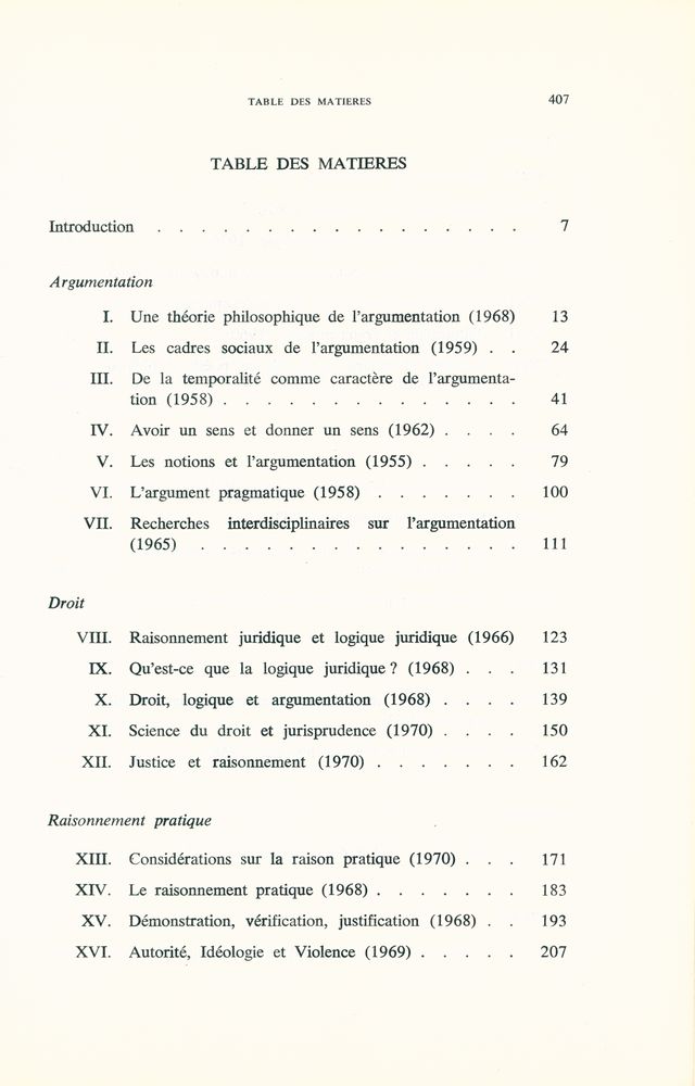 『Travaux de la Faculté de Philosophie et Lettres XLⅢ: Le Champ de l'argumentation』 2