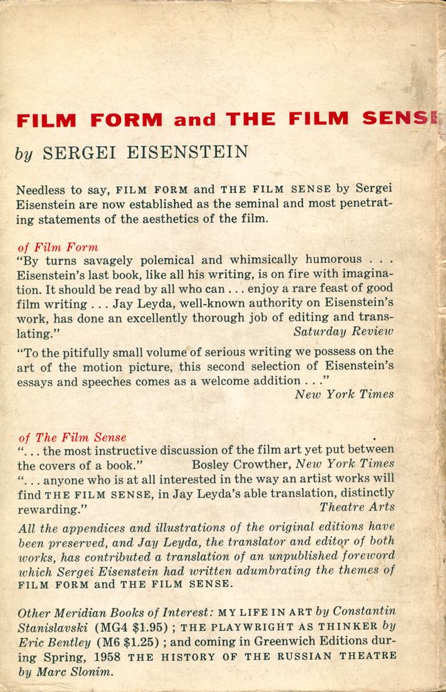 『FILM FORM, THE FILM SENSE』 3