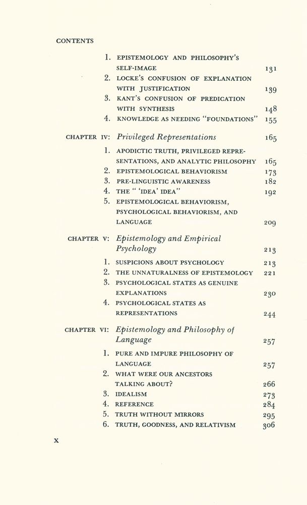 『Philosophy and the mirror of nature』 3