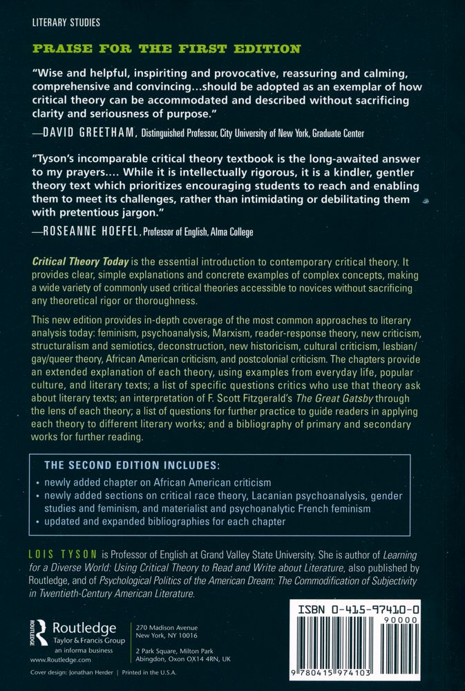 『Critical theory today : a user - friendly guide』 6