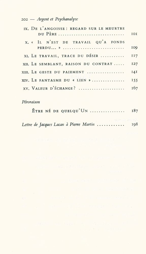 『Argent et psychanalyse』 3