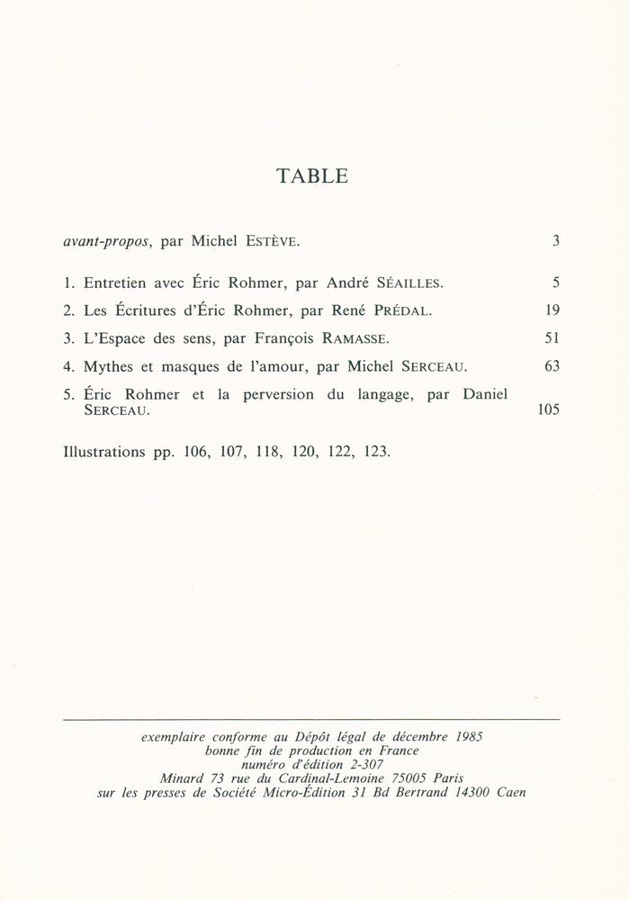 『Éric Rohmer 1』 2