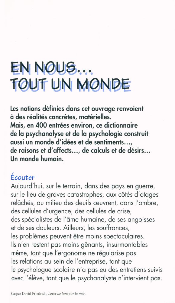 『Le Dico DE LA psychanalyse et de la psychologie』 2