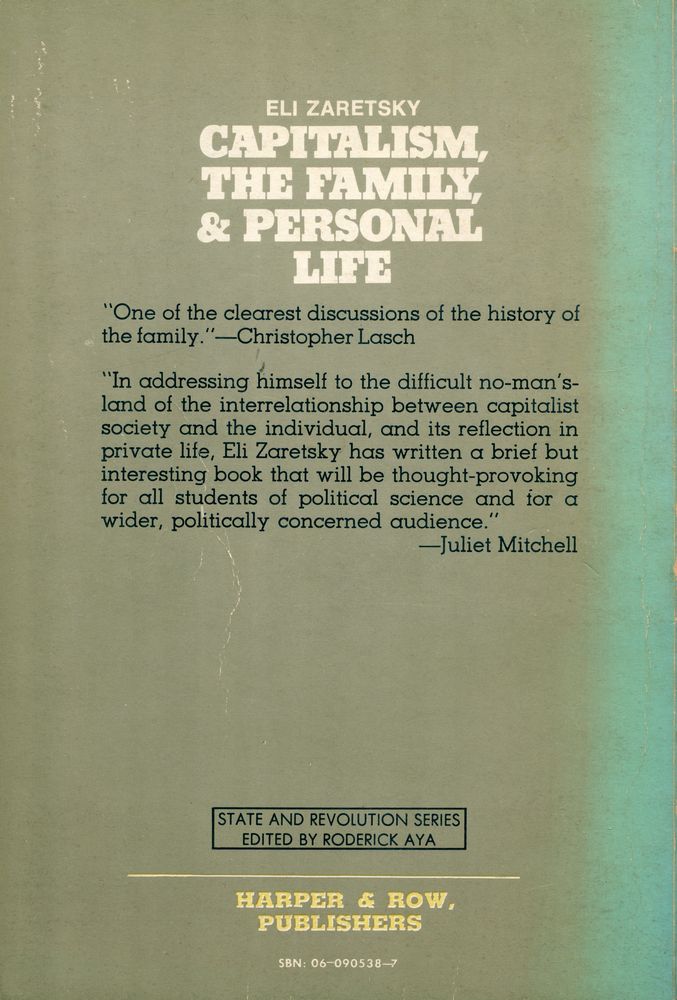 『CAPITALISM, THE FAMILY & PERSONAL LIFE』 4