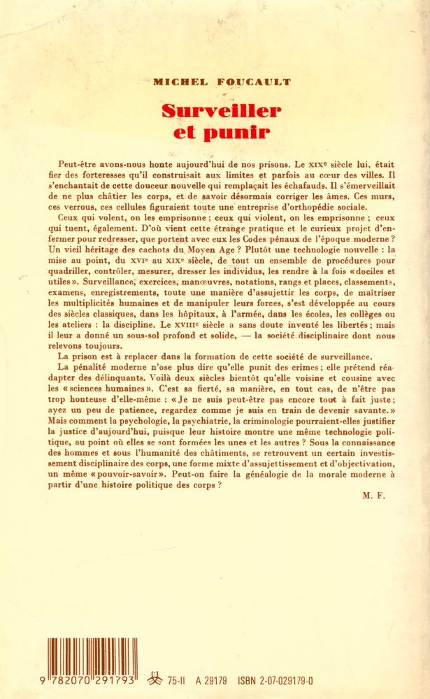 『Surveiller et punir : Naissance de la prison』 4