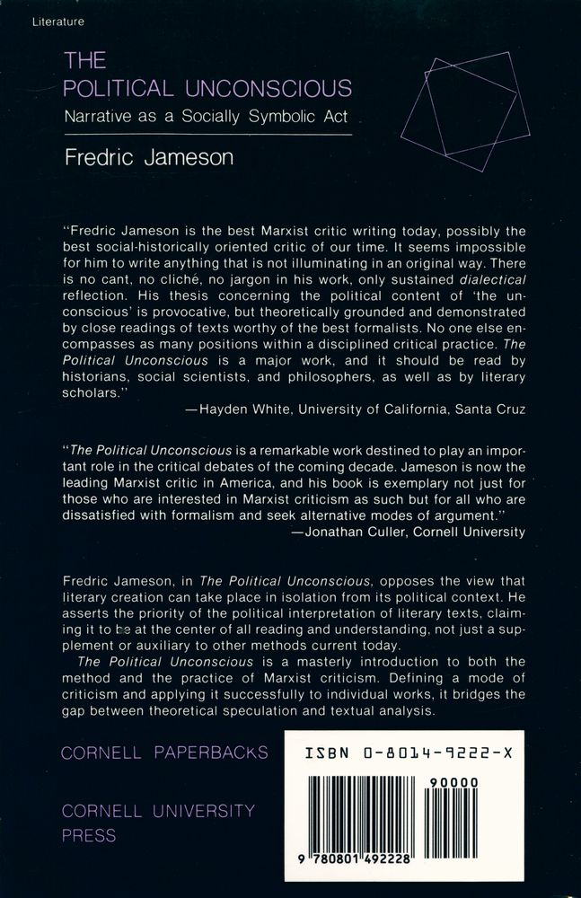 『The political unconscious : Narrative as a Socially Symbolic Act』 3