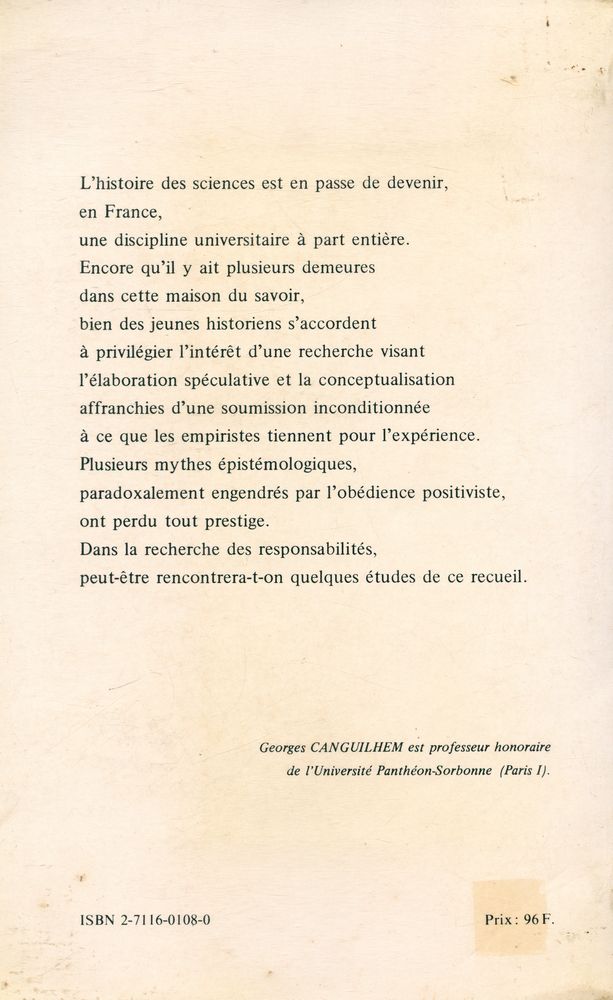 『ÉTUDES D'HISTOIRE ET DE PHILOSOPHIE DES SCIENCES』 4