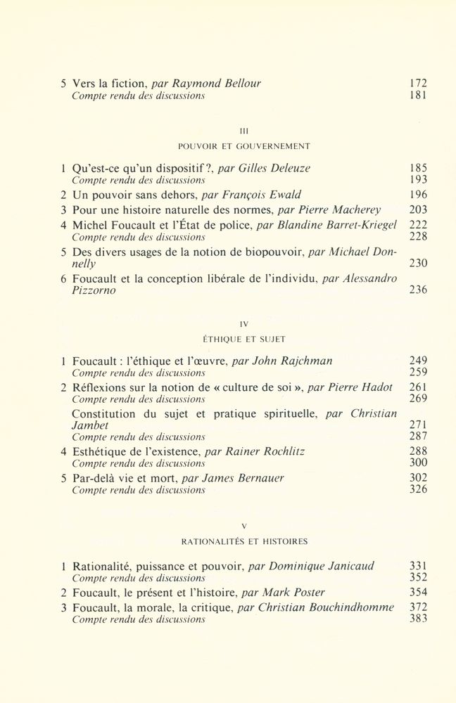 『Michel Foucault philosophe : Rencontre internationale Paris, 9, 10, 11 Janvier 1988』 3