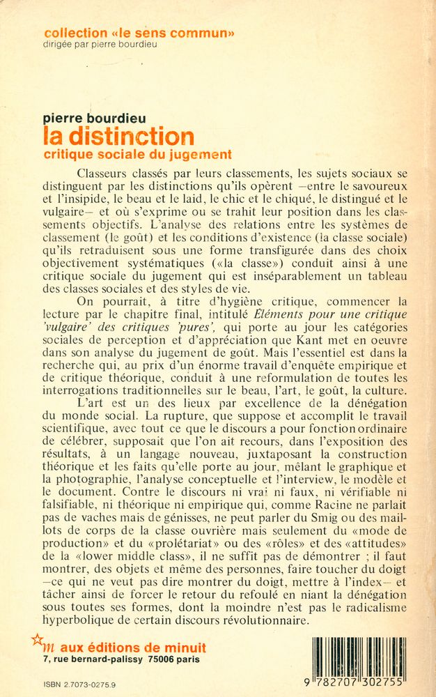 『la distinction critique sociale du jugement』 5
