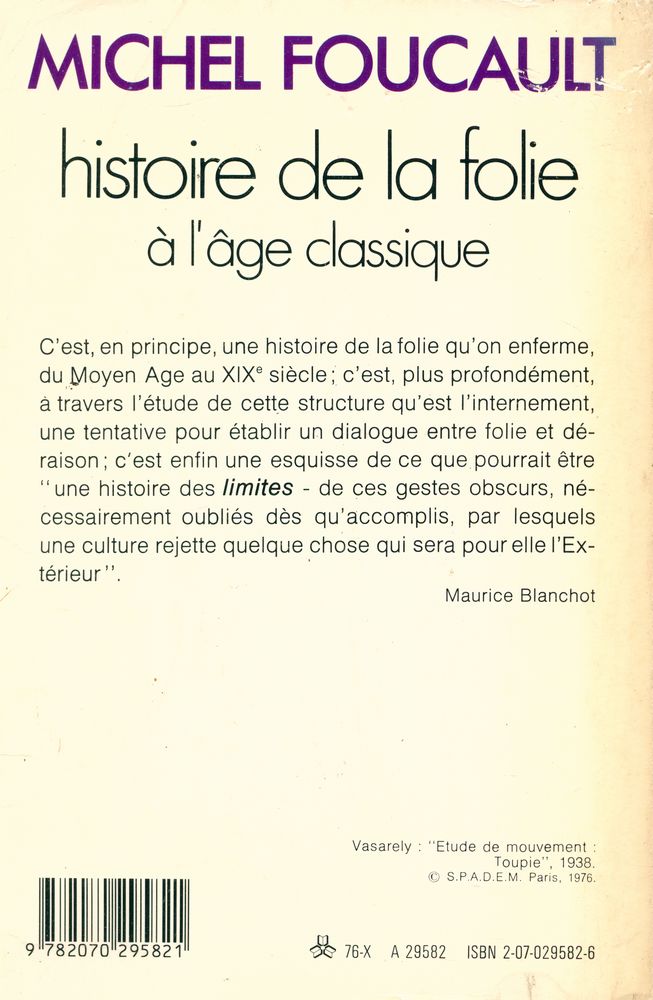 『histoire de la folie à l'âge classique』 3
