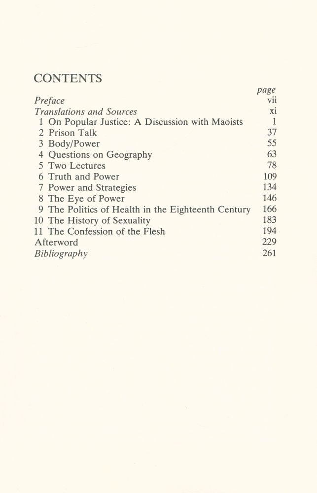 『Power/knowledge : SELECTED INTERVIEWS & OTHER WRITINGS : 1972 - 1977』 2