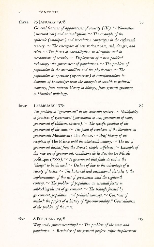 『SECURITY, TERRITORY, POPULATION : LECTURES AT THE COLLÈGE DE FRANCE: 1977 - 1978』 3