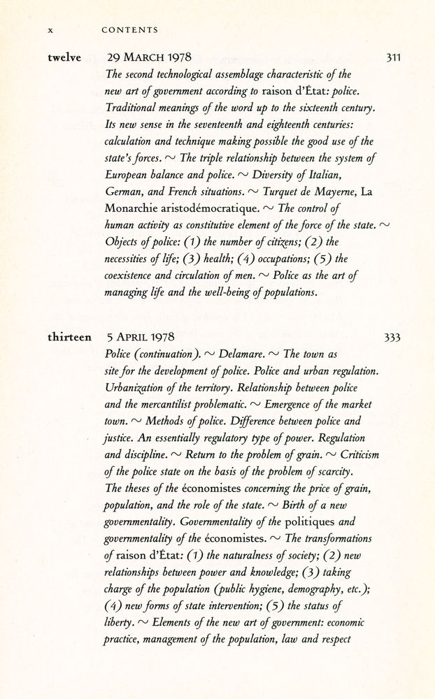 『SECURITY, TERRITORY, POPULATION : LECTURES AT THE COLLÈGE DE FRANCE: 1977 - 1978』 7