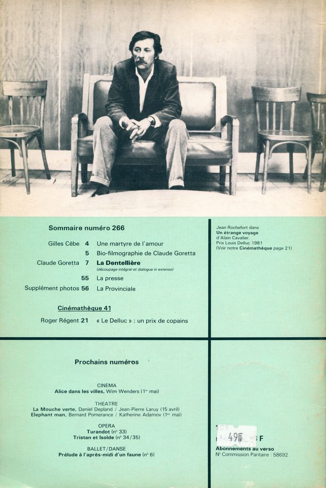 『l'Avant scène』 N° 266 15 avril 1981 2