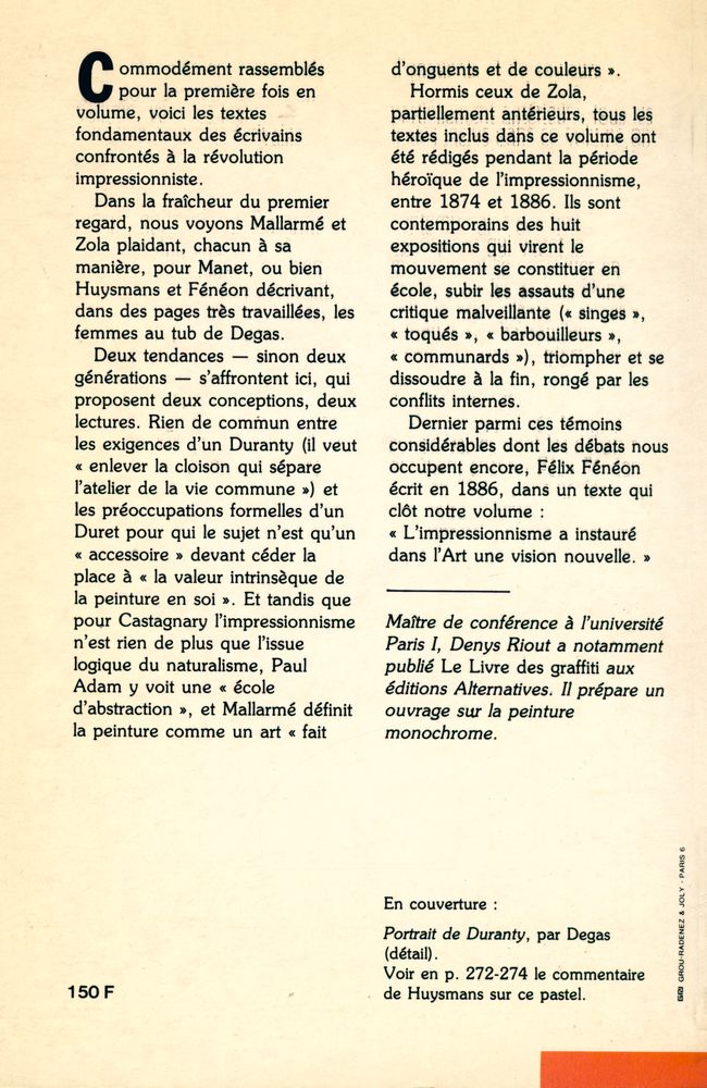 『LES ÉCRIVAINS DEVANT L'IMPRESSIONNISME』 6