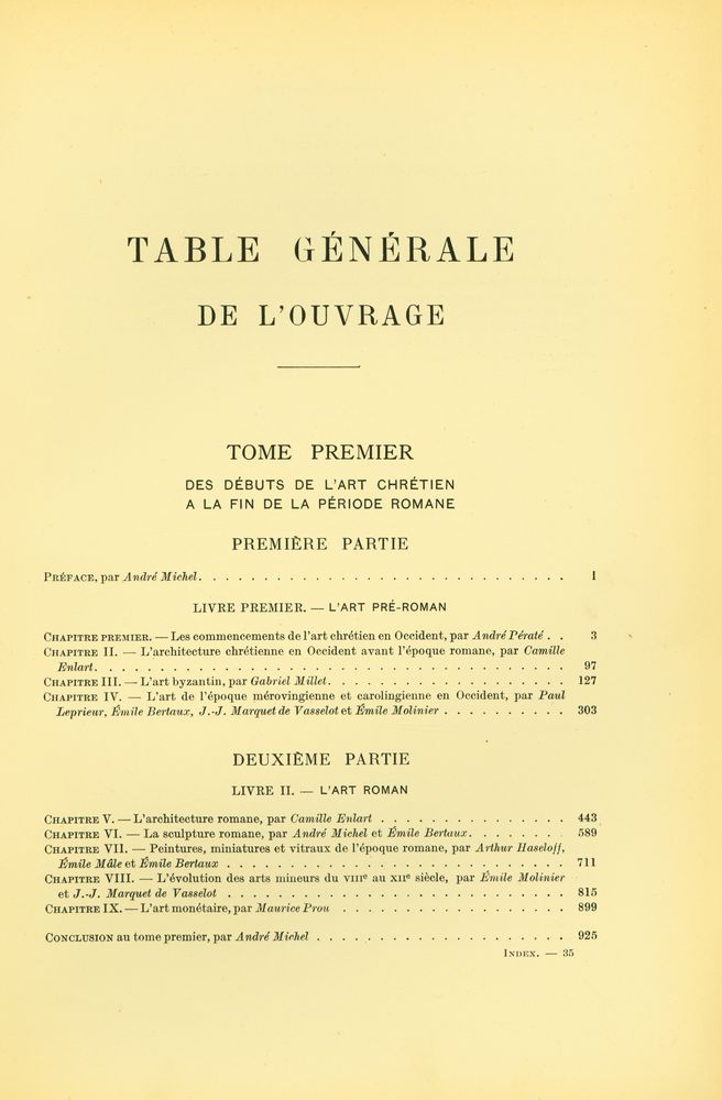 『HISTOIRE DE L'ART - DEPUIS LES PREMIERS TEMPS CHRÉTIENS JUSQU' A NOS JOURS : INDEX D'ENSEMBLE : Noms d'artistes, noms de lieux, sujets ET TABLE GÉNÉRALE』 2