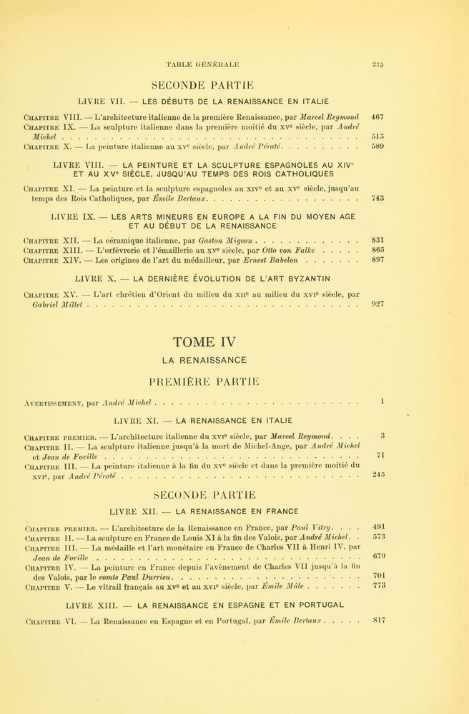 『HISTOIRE DE L'ART - DEPUIS LES PREMIERS TEMPS CHRÉTIENS JUSQU' A NOS JOURS : INDEX D'ENSEMBLE : Noms d'artistes, noms de lieux, sujets ET TABLE GÉNÉRALE』 4