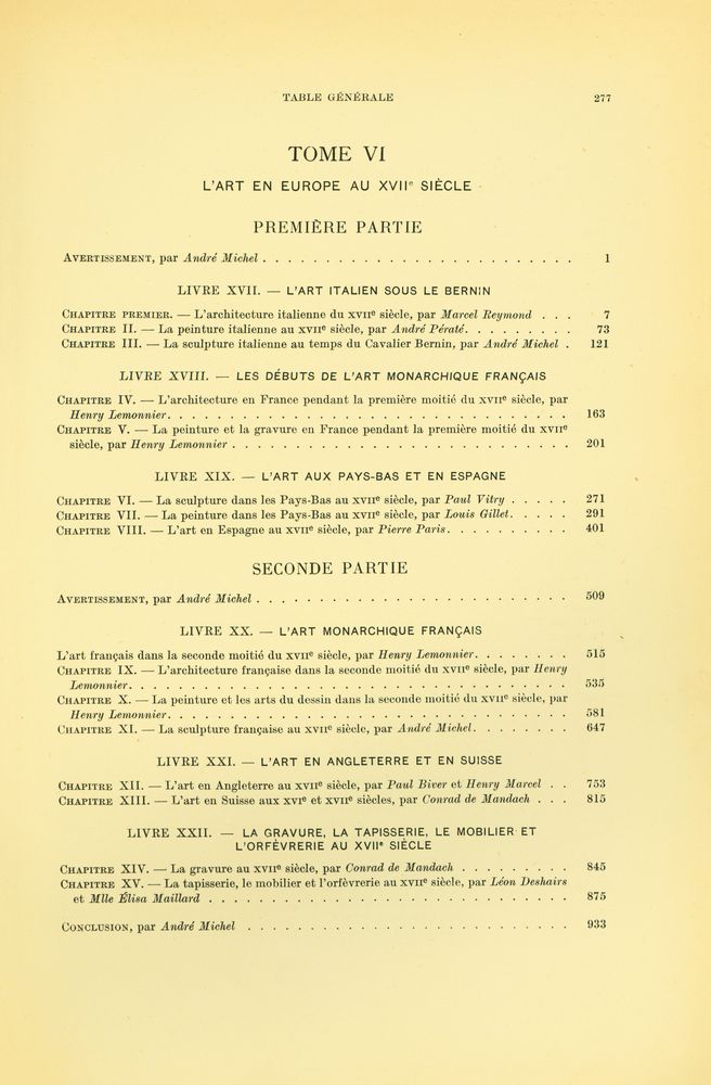 『HISTOIRE DE L'ART - DEPUIS LES PREMIERS TEMPS CHRÉTIENS JUSQU' A NOS JOURS : INDEX D'ENSEMBLE : Noms d'artistes, noms de lieux, sujets ET TABLE GÉNÉRALE』 6
