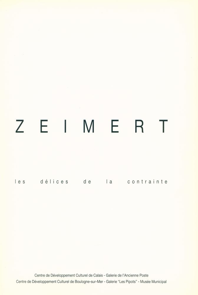 『ZEIMERT : les délices de la contrainte』 2