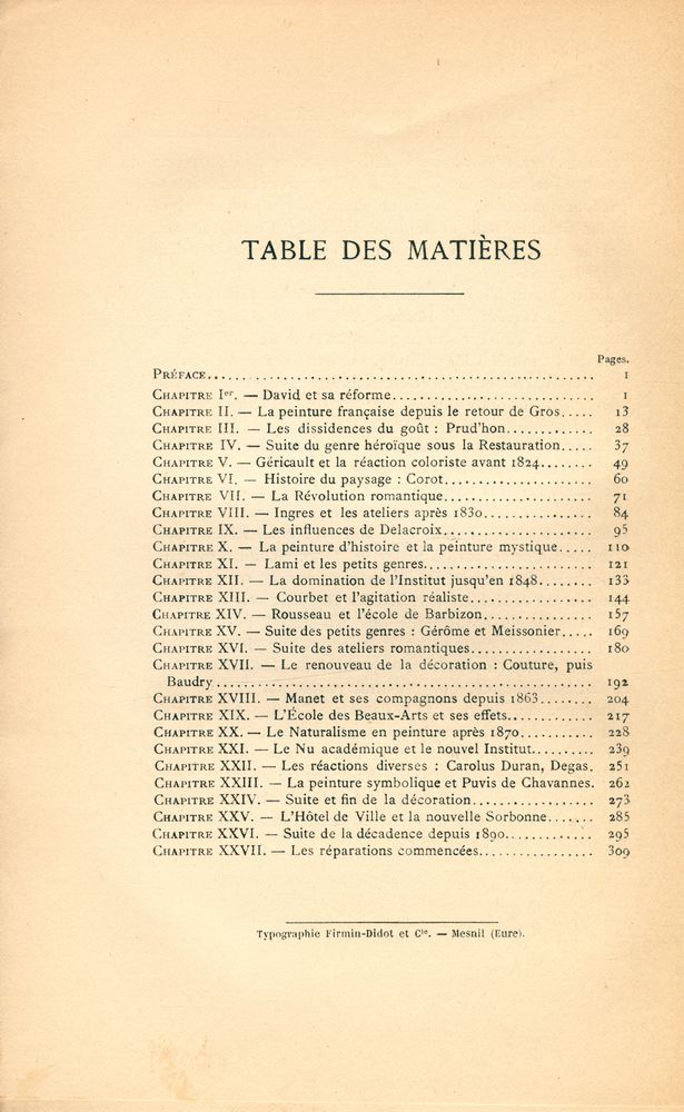 『HISTOIRE DE LA PEINTURE FRANÇAISE AU XIXe SIÈCLE : 1793 - 1903』 2